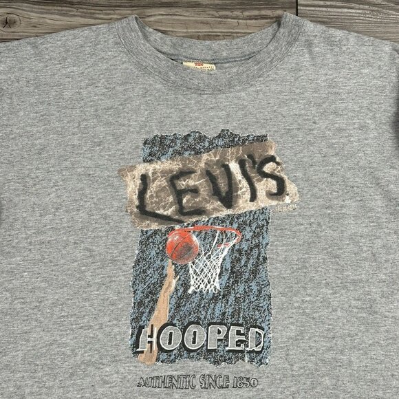Vintage 90's Levi’s Hooped Longsleeve - Picture 2 of 5